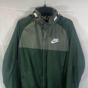 Nike Men Green Windbreaker Jacket Size Medium